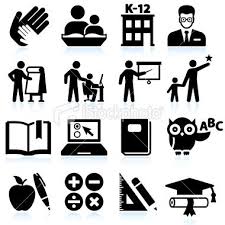 Black And White Vector Art Free Tutoring And Education Black White Icon Set School Illustration Icon Set Icon Set Vector