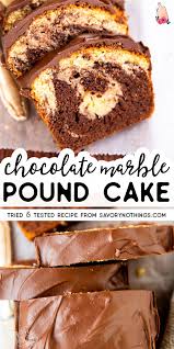 This Is A Fun Twist On Classic Pound Cake Chocolatey Marbled And So Delicious Top It With A Th In 2020 Pound Cake Recipes Easy Pound Cake Recipes Easy Cake Recipes