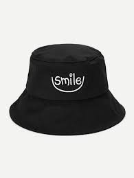 Alien Black And White Hat Riddle Embroidered Letter Bucket Hat Shein Sheinside Chapeus Da Moda Roupas Tumblr Chapeu Bucket