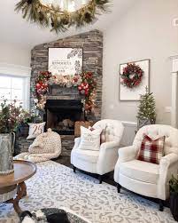 7 079 Likes 330 Comments Farmhouse Decor Influencer Bridgewaydesigns Christmas Decorations Living Room Winter Living Room Decor Farmhouse Christmas Decor