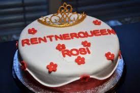 Fur Den Start In Die Rente Gab Es Diese Torte Unter Dem Fondant Versteckt Sich Ein Nussbiskuit Gefullt Mit Nougatbutt Creme Fur Torten Kuchen Ideen Backideen