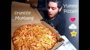 Domino S Crunchy Thin Crust Pizza Mukbang Talking Youtube