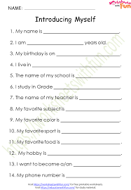 .evs worksheets for grade 2 worksheets std 3 math. Environmental Science Class 1 Introducing Myself Worksheet 4