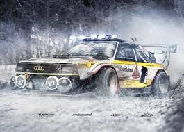 Yasid Design On Instagram Quattro Anyone You Can Get A Print Of This Badass From Our Online Store Shop Yasiddesign Com We Rally Car Black Audi Audi Quattro