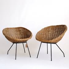For Sale Mid Century Wicker Chair On A Tubular Structure 1960s Wicker Chair Wicker Chair