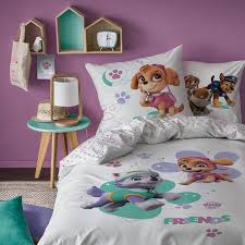Paw Patrol Biber Flanell Bettwasche Set Fur Madchen Kinderbettwasche 1 Kissenbezug 80x80 1 Bettbezug 135x200 Flanell Bettwasche Bettbezug Bettwasche Set