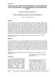 Seharusnya penanganan limbah yang tergolong limbah b3 tidak. Pdf Pengelolaan Limbah Bahan Berbahaya Dan Beracun B3 Studi Kasuspt Holcim Indonesia Tbk Narogong Plant