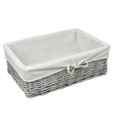 Maybe you would like to learn more about one of these? Grey Wash Wicker Shallow Storage Basket The Basket Company