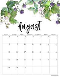August 2021 calendar printable template. 2021 Free Printable Calendar Floral Paper Trail Design