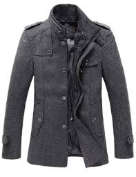 Robot Check Wool Jacket Men Winter Jacket Men Mens Winter Fashion