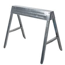 Hdx 1 Compartment Folding Steel Sawhorse Sh106 The Home Depot Folding Sawhorse Sawhorse Portable Workbench