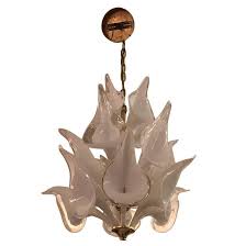 Blown glass chandelier lamps are excellent for those who are looking to add uniqueness to their rooms! Mid Century Italian Modern Camer Calla Lily Handblown Murano Glass Cha 1 Of A Kind Nj