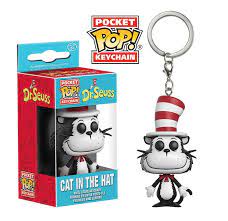 Pocket Pop Keychain Dr Seuss Cat In The Hat Figuras Funko Llaveros Dr Seuss