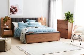 Lincoln Bedside Table W Backing 1 Drawer Shelf Latte Bedroom Furniture Forty Winks