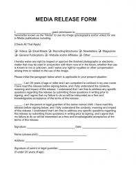 Media Release Form Contract Template Templates Document Templates