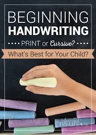 Beginning cursive cursive handwriting workbook for kids is one of the best handwriting books to introduce your child to cursive writing. Beginning Handwriting Print Or Cursive What S Best For Your Child