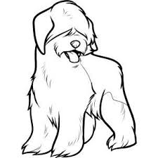 How To Draw A Sheepdog Sheepdog Step By Step Pets Animals Free Online Drawing Tutorial Added By Dawn Dog Line Drawing Animal Line Drawings Sheep Drawing