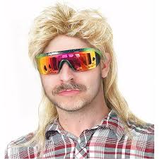 Amazon.com: Baruisi 80 年代男士烏魚假髮棕色角色扮演萬聖節假髮,適合花式連衣裙: 服裝，鞋子和珠寶