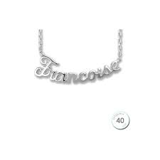 Collier prénom personnalisé en argent. Collier Prenom Decoupe En Argent Manuscrit