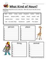 Nouns Worksheets Have Fun Teaching Nouns Worksheet Parts Of Speech Worksheets Nouns