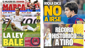 Bale And Riqui Puig Are The Main Men On Monday S Front Pages A Flick Through The Sporting Front Pages This Marca English If i have to spend another season at barça 'b, i wouldn't mind. marca