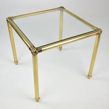 Designed to offer functionality for apartments and condos, this. Vintage Brass Glass Top Coffee Table France 1970s 73490