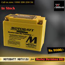 Motobatt Mbtx12u For Harley Davidson 883 Price 9800 Call Us Now 1800 300 280 36 Motobatt Harleybatteries Harley Harleydavidson Mo Harley Davidson 883 Harley Davidson India Harley Davidson