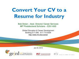 The difference between a resume and curriculum vitae. Convert Your Cv To A Resume For Industry Free Download Pdf