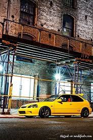 Custom Yellow Honda Civic Ek9 Type R - Modifiedx Honda Civic Hatchback Honda Civic Vtec Honda