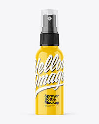 Download Glossy 100ml Spray Bottle Mockup In Bottle Mockups On Yellow Images Object Mockups PSD Mockup Templates