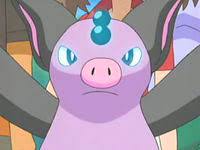 It has large ears, a pink snout, and oval eyes. Groink Pokewiki