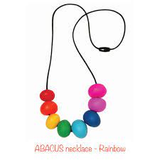 Nibbly Bits Abacus Necklaces Not Only Look Fantastic But Are Also A Non Toxic Alternative To Regular Jewellery Ht Rainbow Fashion Silicone Necklace Necklace