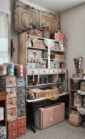 These vintage craft room ideas show you what you can do with worn items from the past. Faith Grace And Crafts Vintage Craft Room Craft Room Storage Craft Room