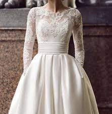 14 absolutely stunning wedding dresses with sleeves. Classic Long Sleeve Wedding Dress Satin Appliqued Bridal Gown With Poc Tullelux Bridal Crowns Accessories