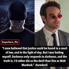 A blind lawyer by day, vigilante by night. Such An Awesome Quote Daredevil Is One Of My Favorite Superheroes And Finally Seeing Footage Of Season 3 Wa Daredevil Quotes Daredevil Comic Marvel Dc Movies