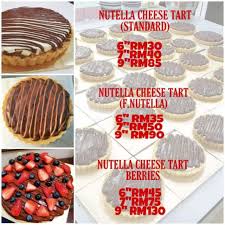 Delicious warm cheese tart with soft melted brie cheese and flavorful fruit preserves in a crispy crust. Nutella Cheese Tart Mamasab Shopee Malaysia