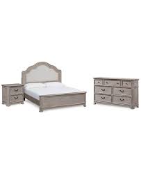 California king bedroom sets bring the grandeur of an extra long bed to your bedroom with coordinated pieces creating a seamless décor. Furniture Elina Bedroom Furniture Set 3 Pc California King Bed Dresser Nightstand Created For Macy S Reviews Furniture Macy S