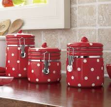 Maybe you would like to learn more about one of these? Ginny S Brand 3 Piece Canister Set Polka Dots Red And White Kitchen Red Decor