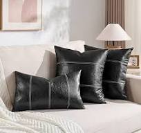 Amazon.com: Fancy Homi 2 Packs Black Long Lumbar Faux ...
