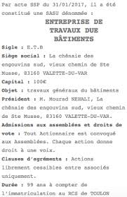 We did not find results for: Annonces Legales Var Matin Nice Matin Toulon Journal Officiel Var 83 Le Legaliste