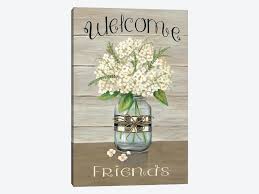 Maybe you would like to learn more about one of these? Welcome Friends Mason Jar Canvas Wall Art By Pam Britton Icanvas