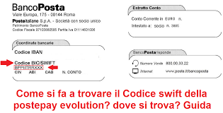 Bpmiitm1 016 bpmi it m1 016: Codice Swift Postepay Evolution Dove Si Trova