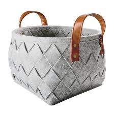 Gwell Weben Filzkorb Kaminholzkorb Waschekorb Mit Leder Griff Holzkorb Holztasche Aufbewahrungskorb Zeitschriftenbeutel Zeitu Kaminholzkorb Waschekorb Filzkorb