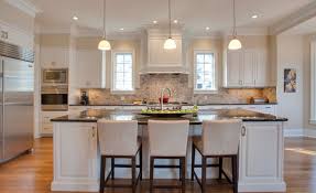 The Wall Color Is Benjamin Moore Muslin And The Trim Is Benjamin Moore Cloud White Cc40 Elbow Pa Kitchen Design Elegant Kitchen Island Kitchen Cabinet Design