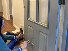 Bevels, panels, center stile, rails, outer stiles. From Dated To Modern A Budget Friendly Exterior Entry Makeover Chris Loves Julia