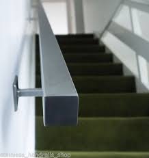Brushed Stainless Steel Metal Banister Stair Handrail Pre Assembled Square Rail Ebay Stair Handrail Handrail Staircase Handrail