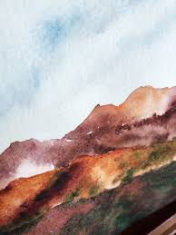 Watercolor Landscape Art Print Colorado Rocky Mountain National Park Paperbec In 2020 Watercolor Landscape Rocky Mountain National Park Watercolor Art Prints