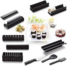 Sweet sushi diy kits include everything you need to make your own assorted sweet sushi platter in your own home. Sushi Making Kit For Beginners Original Sushi Maker Deluxe Exclusive Online Video Tutorials Complete With Sushi Knife 11 Piece Diy Sushi Set Easy And Fun Sushi Rolls Maki Rolls Amazon Ca Home