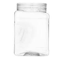 16 oz Square PET Jars - Clear