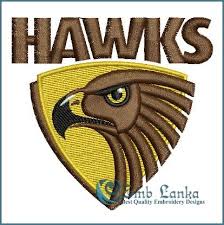 Hawthorn football club west coast eagles sydney swans 2018 afl season richmond football club, hawk, logo, bald eagle png. Hawthorn Football Club Logo Embroidery Design Emblanka Com Hawthorn Football Club Hawthorn Football Embroidery Logo